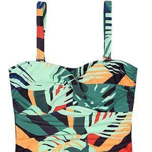 One-Piece Tropical Bathing Suit